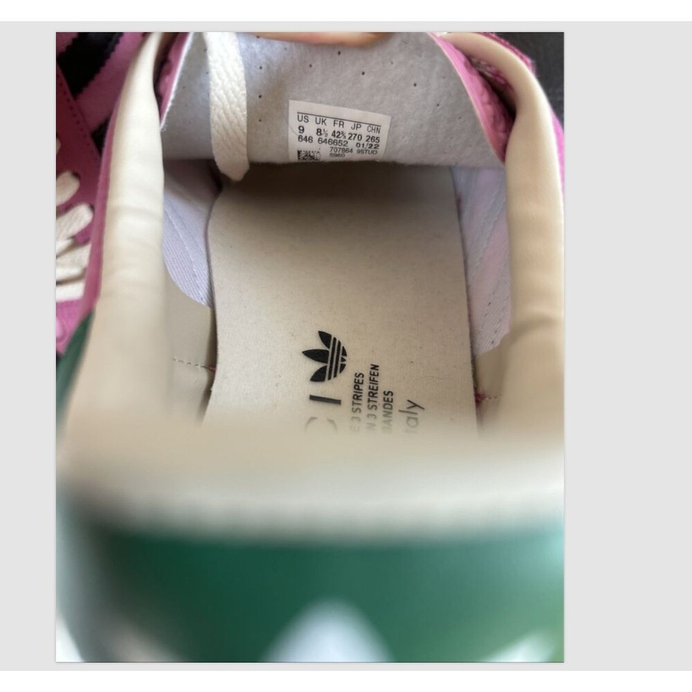 GUCCI x adidas GAZELLE Sneakers Men's Pink Velvet Italy Size US 9 /EU 42 2/3 NEW - Picture 10 of 10
